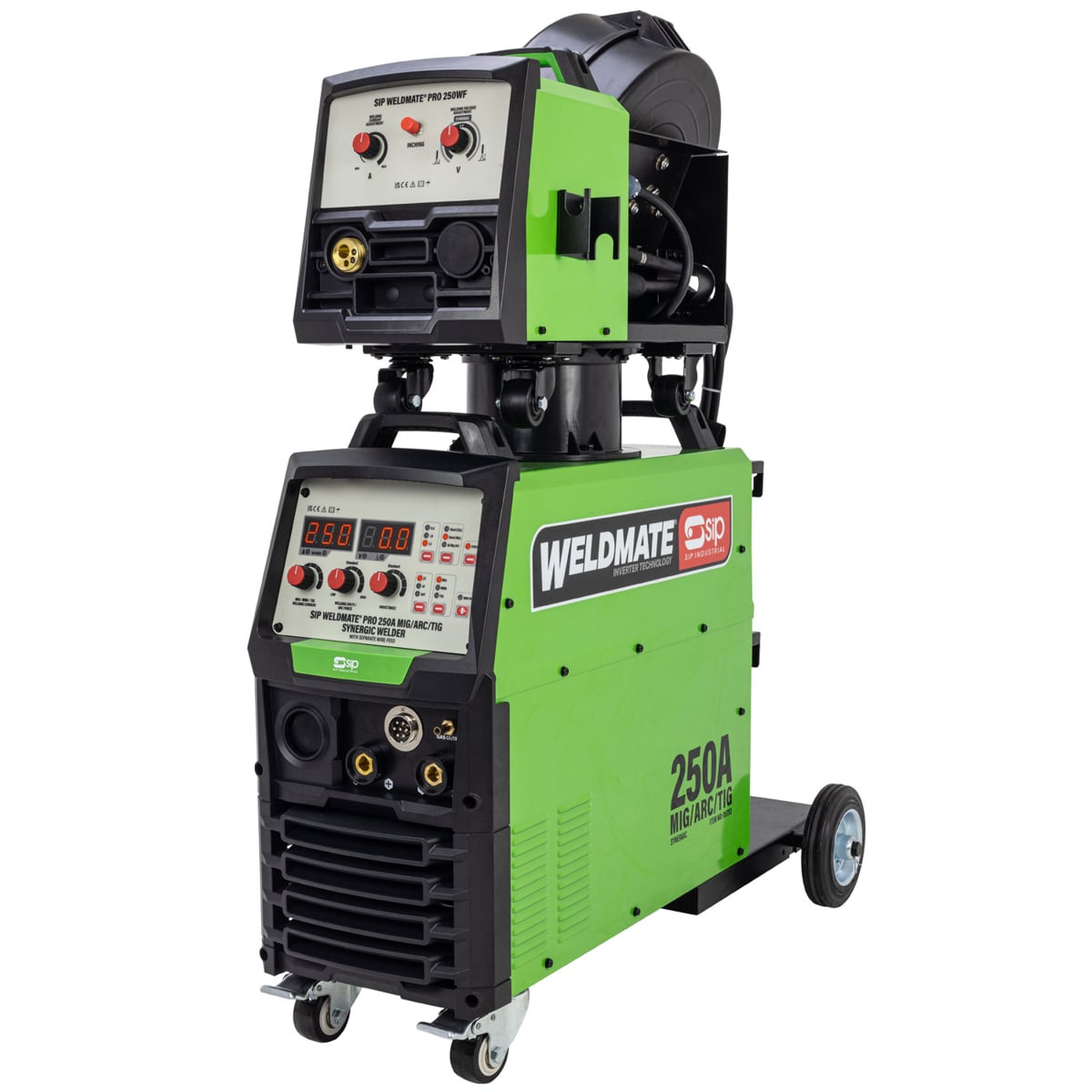 SIP WELDMATE® PRO 250A MIG/ARC/TIG Synergic Inverter Welder with Separate Wire Feed